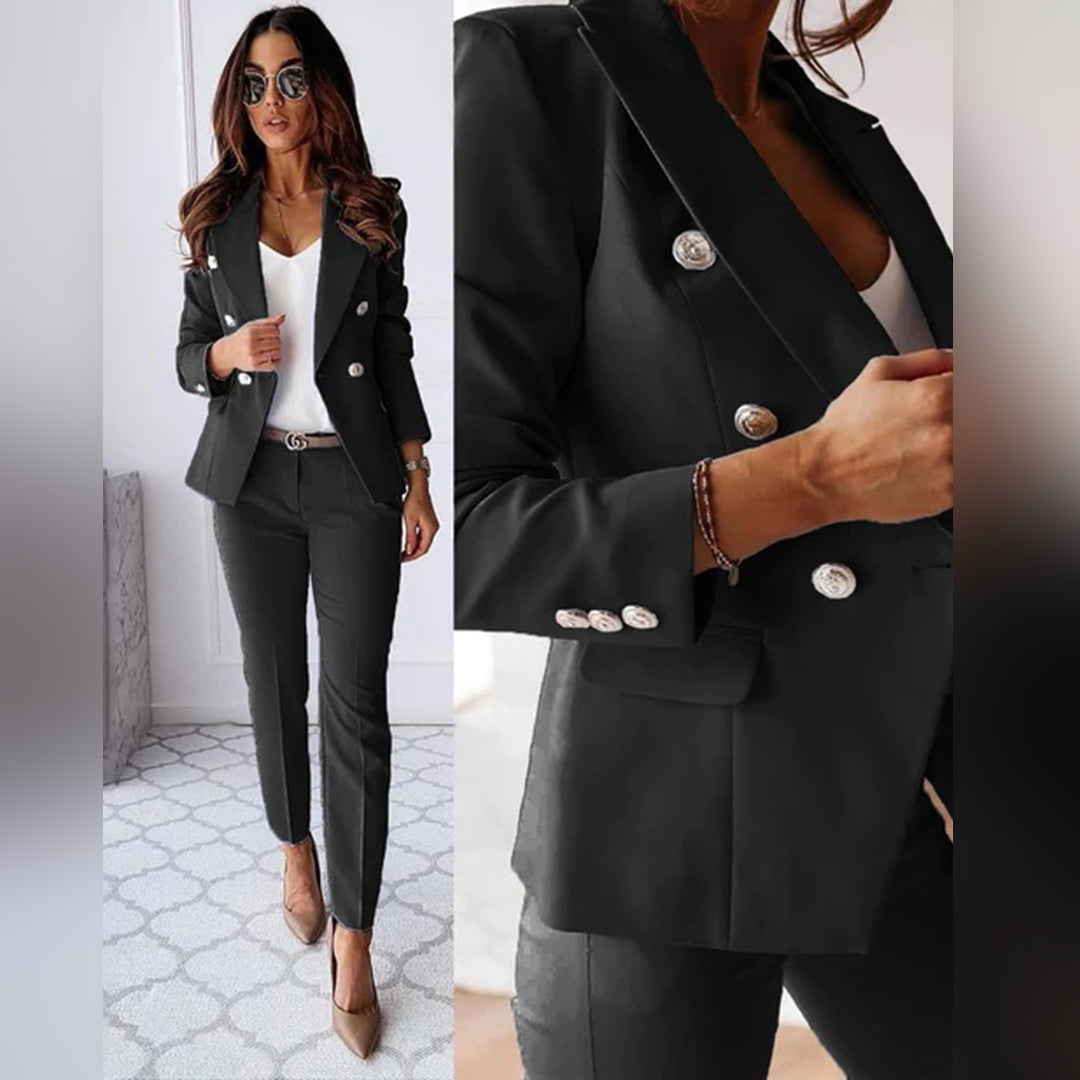 ELISEA - Elegante blazer en broek set